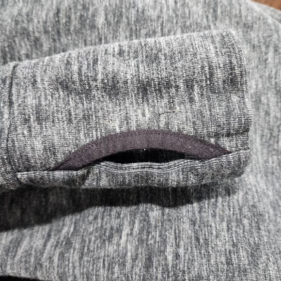 Champion Womens Hoodie Gray & Black Cowl Neck Drawstring Sweater Pocket Size S - Picture 5 of 6